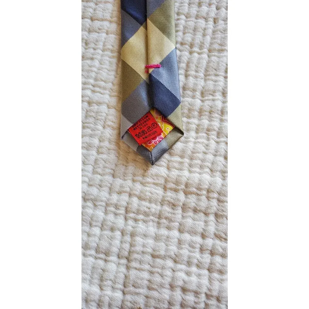 John Sparks Blue, Beige,‎ Gold Tie With Colorful Lining